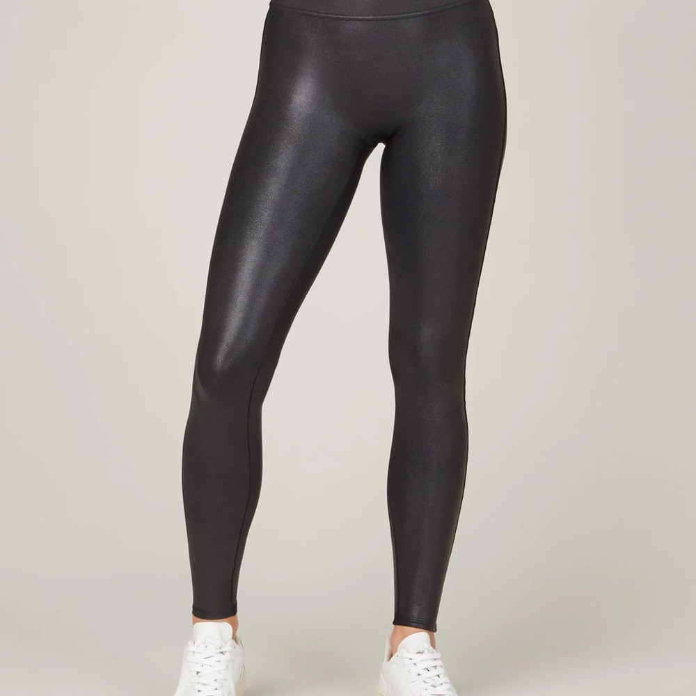 EUC Spanx faux leather leggings.